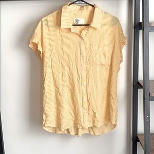 Yellow stripped button up